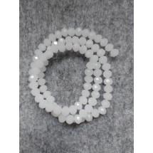 Бусины стеклянные матовые 6 мм цв. белый 101, цена за 25 шт